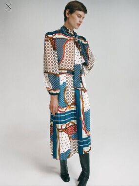 ZARA Printed Midi Skirt - NWT